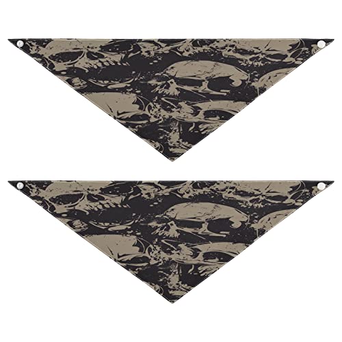 Hundehalstuch, Vintage-Totenkopf-Halstuch, Halstuch, waschbar, Dreieck-Lätzchen, Hunde-Schal, Urlaubszubehör für Welpen, Katzen, Hunde, Größe M, 2 Stück Hundehalstuch, Vintage-Totenkopf-Halstuch, Halstuch, waschbar, Dreieck-Lätzchen, Hunde-Schal, Urlaubszubehör für Welpen, Katzen, Hunde, Größe M, 2 Stück von Quteprint