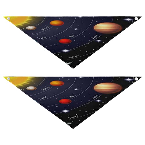 Hundehalstuch, Weltraum-Galaxie-Sonnensystem, Haustierhalstuch für Hunde, Katzen, Haustier, Dreieck, Lätzchen, Hundeschal, Urlaubszubehör für Welpen, Katzen, Hunde, Größe M, 2 Stück Hundehalstuch, Weltraum-Galaxie-Sonnensystem, Haustierhalstuch für Hunde, Katzen, Haustier, Dreieck, Lätzchen, Hundeschal, Urlaubszubehör für Welpen, Katzen, Hunde, Größe M, 2 Stück von Quteprint