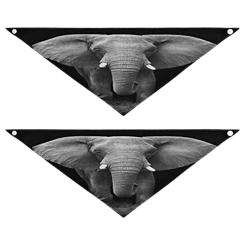 Hundehalstuch, afrikanisches Tier, Elefant, schwarz, Haustier-Halstuch, waschbar, Dreieck-Lätzchen, Hundeschal, Urlaubszubehör für Welpen, Katzen, Hunde, Größe S, 2 Stück Hundehalstuch, afrikanisches Tier, Elefant, schwarz, Haustier-Halstuch, waschbar, Dreieck-Lätzchen, Hundeschal, Urlaubszubehör für Welpen, Katzen, Hunde, Größe S, 2 Stück von Quteprint