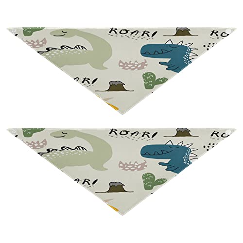 Hundehalstuch, niedliches Tier-Dinosaurier-Dino-Haustier-Bandana für Hunde, Katzen, Halstuch, waschbar, Haustier-Dreieck-Lätzchen, Hundeschal, Urlaubszubehör für Welpen, Katzen, Hunde, groß, 2 Stück von Quteprint