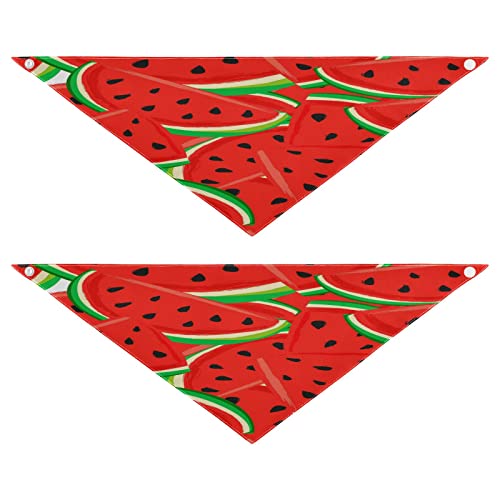 Hundehalstücher, Wassermelonen-Obst-Muster, Haustier-Bandana für Hund und Katze, waschbar, Dreieck-Lätzchen, Hundeschal, Urlaubszubehör für Welpen, Katzen, Hunde, Größe M, 2 Stück Hundehalstücher, Wassermelonen-Obst-Muster, Haustier-Bandana für Hund und Katze, waschbar, Dreieck-Lätzchen, Hundeschal, Urlaubszubehör für Welpen, Katzen, Hunde, Größe M, 2 Stück von Quteprint