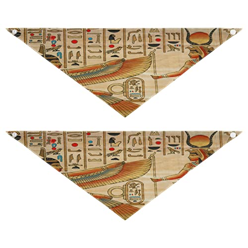 Hundehalstücher, altes Ägypten, Haustier-Halstuch, waschbar, Dreieck-Lätzchen, Hunde-Schal, Urlaubszubehör für Welpen, Katzen, Hunde, Größe L, 2 Stück Hundehalstücher, altes Ägypten, Haustier-Halstuch, waschbar, Dreieck-Lätzchen, Hunde-Schal, Urlaubszubehör für Welpen, Katzen, Hunde, Größe L, 2 Stück von Quteprint