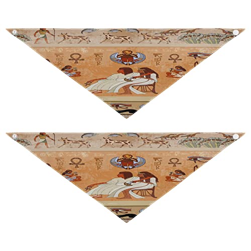 Hundehalstücher, altes Ägypten, Vintage-Stil, Haustier-Halstuch, waschbar, Dreieck-Lätzchen, Hunde-Schal, Urlaubszubehör für Welpen, Katzen, Hunde, Größe M, 2 Stück Hundehalstücher, altes Ägypten, Vintage-Stil, Haustier-Halstuch, waschbar, Dreieck-Lätzchen, Hunde-Schal, Urlaubszubehör für Welpen, Katzen, Hunde, Größe M, 2 Stück von Quteprint