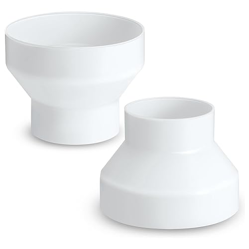 Qutsvosh 15,2 auf 10,2 cm Kanalreduzierer, Erhöhung, ABS-Luftkanal-Adapter, Kanalventilator oder Trockner, Entlüftungsadapter, Rohrverbinder, 2 Stück, von Qutsvosh