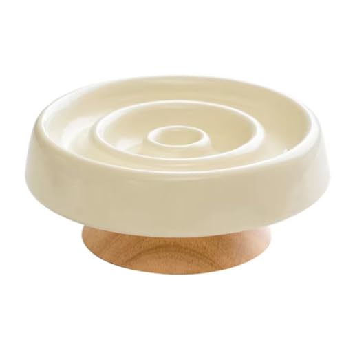 Quystetes Keramik Hund Slow Feeder Bowl Anti-Schluck Katzenfutter Schüssel Haustier Katze Puzzle Futternapf Welpen Hunde Katze Fütterungsbehälter von Quystetes
