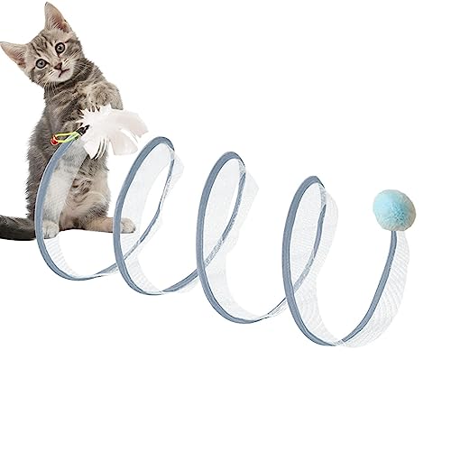 Katzentunnelspielzeug,Katzen-Haustier-Innentunnel | Zusammenklappbares Pet Tube Interaktives Spielspielzeug mit Ball, Pet Adventure Tunnelspielzeug für Hunde, Meerschweinchen, kleine Haustiere Quzente von Quzente