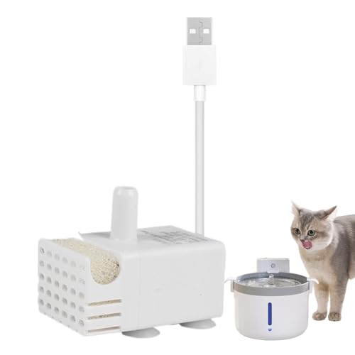 Katzenwasserbrunnenpumpe, Haustier-Aquariumpe (5 V, 150 l/h) zum Trinken, Hydrokultur mit USB-Modell oder USB-verstellbarem Modell, Sicherheit, Energieeinsparung und zuverlässiger Betrieb von Quzente