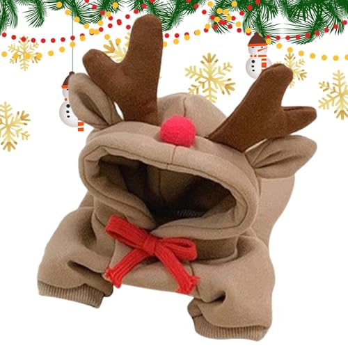 Quzente Kapuzenpullover für kleine Hunde – Weihnachtliches Rentier-Kostüm, kaltes Wetter, Haustierbekleidung für den täglichen Gebrauch, Geburtstagsparty, Urlaub, Versammlungen, Indoor-Aktivitäten Quzente Kapuzenpullover für kleine Hunde – Weihnachtliches Rentier-Kostüm, kaltes Wetter, Haustierbekleidung für den täglichen Gebrauch, Geburtstagsparty, Urlaub, Versammlungen, Indoor-Aktivitäten von Quzente