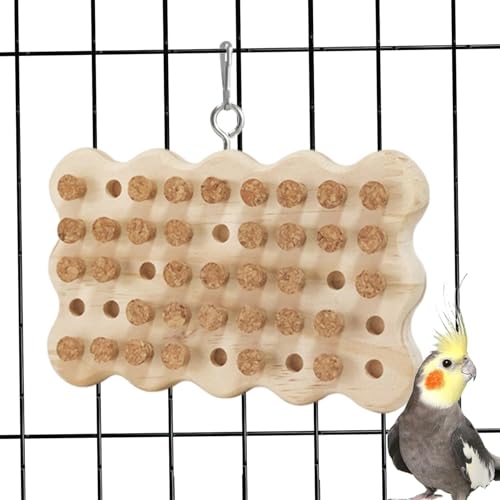 Quzente Papageien-Korkspielzeug,Vogel-Korkholzspielzeug - Vogelkäfigspielzeug,Papageienholz-Korkspielzeug für Wellensittiche, Sittiche, Sittiche, Nymphensittiche, Liebesvögel, Finken Quzente Papageien-Korkspielzeug,Vogel-Korkholzspielzeug - Vogelkäfigspielzeug,Papageienholz-Korkspielzeug für Wellensittiche, Sittiche, Sittiche, Nymphensittiche, Liebesvögel, Finken von Quzente