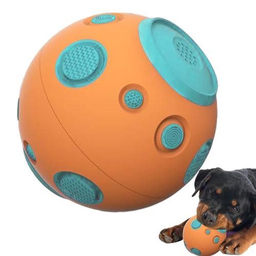 Quzente Quietschendes Hundeballspielzeug, Quietschender Ball für Hunde,Interaktives Hundespielzeug - Interaktiver Hundeball, Quietschspielzeug für Hunde, Hundeball mit hohem Rückprall, Kauspielzeug von Quzente
