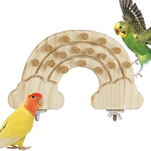 Quzente Vogelsitzstangen, Vogelsitzständer | Vogelsitzstangen, Papageienständer mit Kork - Conures Gym Cage Zubehör, interaktives Vogel-Papageienspielzeug mit Kork für Nymphensittiche, kleine Vögel von Quzente