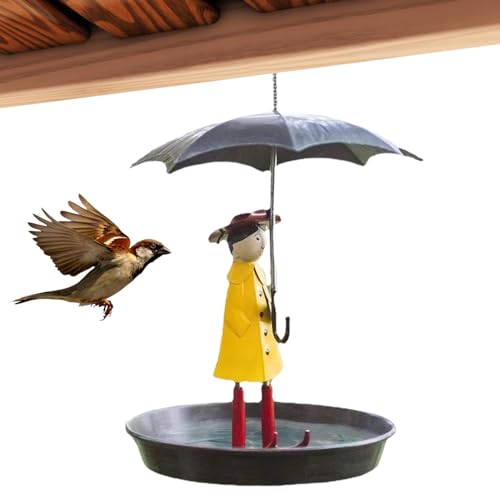 Vogelfutterstation Zum Aufhängen, Metall Vogelfutterstation Für Den Außenbereich, Mädchen Und Regenschirm Vogelfutterstation, Lustiger Vogelfutterstation Anhänger Für Garten, Außenbalkon Vogelfutterstation Zum Aufhängen, Metall Vogelfutterstation Für Den Außenbereich, Mädchen Und Regenschirm Vogelfutterstation, Lustiger Vogelfutterstation Anhänger Für Garten, Außenbalkon von Quzente