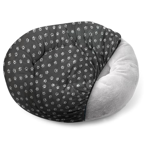 Qwazy Cupcake Hundebettbezüge Ersatz Waschbar, Wasserdichter Hundebettbezug, Wasserdichter Hundebettbezug, Hundebett Abnehmbarer Waschbarer Bezug, Großes Hundebett Waschbar (Medium, Paw Chic) von Qwazy Cupcake