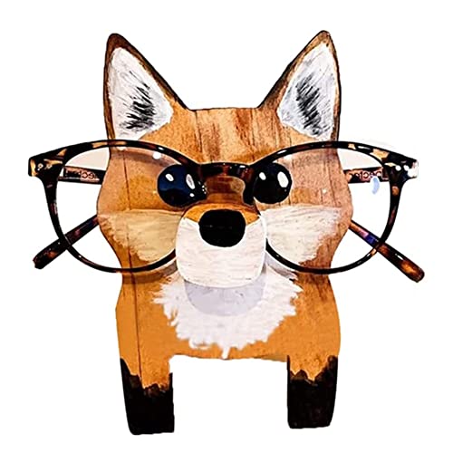 Qwertfeet Brillenrahmen, niedliches Tiermotiv, aus Holz, Geschenk (Fuchs) von Qwertfeet