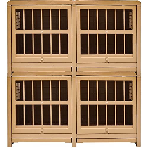 Taubenpaarkäfig Aus Kunststoff, 31,5-Zoll Großraum Vogelkäfig, Verschleißfester Taubennistkasten Im Freien, Mit Flexiblem Tablett (Color : Brown A, S : 31.5inches) von Qxdgoal