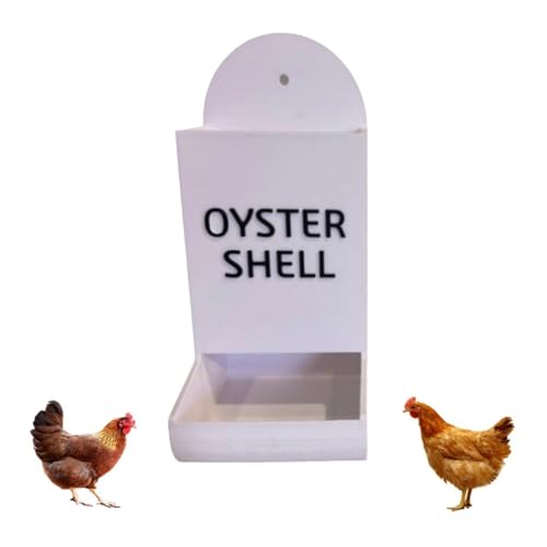 Hühner-Austernschale und Grit Feeder Grit Austernschale für Hühner Feeder Hängende Hühnerfutterspender Trogspender Wasserspender Hühnerstall Zubehör Schwerkraft Geflügel Futterspender von Qxiao
