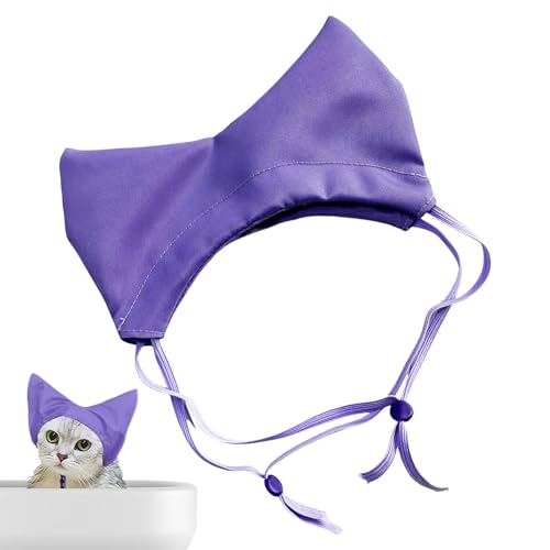 Qyljeiwred Duschhaube für Hunde, verstellbare Badekappe für Katzen, Ohrenschutz, Oxford-Stoff, wasserdichter Ohrenschutz, Kopfwickel, Haustierpflege, Badezubehör Qyljeiwred Duschhaube für Hunde, verstellbare Badekappe für Katzen, Ohrenschutz, Oxford-Stoff, wasserdichter Ohrenschutz, Kopfwickel, Haustierpflege, Badezubehör von Qyljeiwred