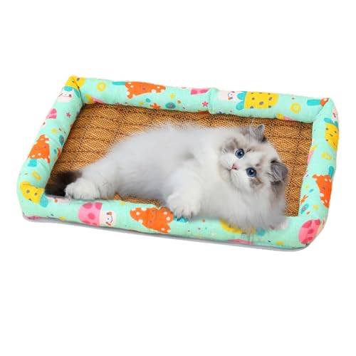 Qyljeiwred Haustier-Kühlmatte | wasserdichte Katzen-Eismatte | -Struktur Katze Rattan Matte atmungsaktiv Anti-Kratzer für Katzen oder Hunde Qyljeiwred Haustier-Kühlmatte | wasserdichte Katzen-Eismatte | -Struktur Katze Rattan Matte atmungsaktiv Anti-Kratzer für Katzen oder Hunde von Qyljeiwred