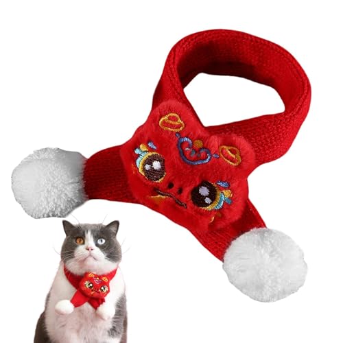 Qyljeiwred Hunde-Winter-Strickschal – Feiertagsdekoration, Schal für Neujahr, Halswärmer, Winterurlaub, Haustierzubehör, Katzenschals für Katzen und Hunde Qyljeiwred Hunde-Winter-Strickschal – Feiertagsdekoration, Schal für Neujahr, Halswärmer, Winterurlaub, Haustierzubehör, Katzenschals für Katzen und Hunde von Qyljeiwred