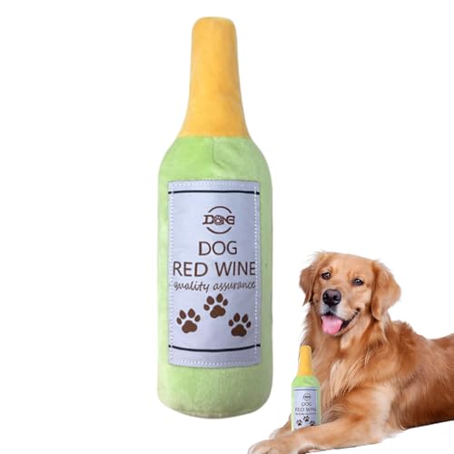 Qyljeiwred Hundespielzeug mit Plüschflasche, gefüllte Bierflasche, Quietschspielzeug für Welpen, interaktives Hundespielzeug, Bereicherung für aggressive Kauer Qyljeiwred Hundespielzeug mit Plüschflasche, gefüllte Bierflasche, Quietschspielzeug für Welpen, interaktives Hundespielzeug, Bereicherung für aggressive Kauer von Qyljeiwred