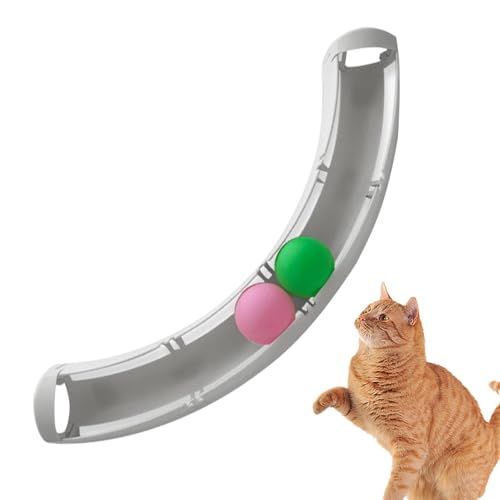 Qyljeiwred Katzenballbahn, interaktives Katzenball-Spielzeug, geistige körperliche Bewegung, Trainingswerkzeug für alle Rassen, Haustierzubehör für Kätzchen Qyljeiwred Katzenballbahn, interaktives Katzenball-Spielzeug, geistige körperliche Bewegung, Trainingswerkzeug für alle Rassen, Haustierzubehör für Kätzchen von Qyljeiwred