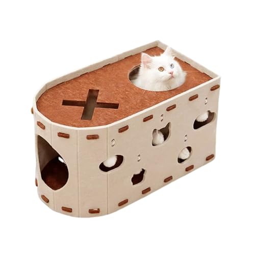 Qyljeiwred Katzenhaus | Katzen-Loungebett, Filz-Kratzhaus, Möbelschutz, Kätzchen, Training, Spielzeug, Wohnung, Wohnung, Balkon, Schlafzimmer, Wohnzimmer Qyljeiwred Katzenhaus | Katzen-Loungebett, Filz-Kratzhaus, Möbelschutz, Kätzchen, Training, Spielzeug, Wohnung, Wohnung, Balkon, Schlafzimmer, Wohnzimmer von Qyljeiwred
