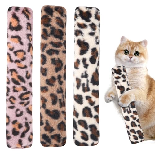Qyljeiwred Katzenspielzeug mit Katzenminze – 3 x interaktives Kätzchen-Kaukissen | weiches Leopardenmuster, Plüsch-Kaukissen für Selbstunterhaltung Qyljeiwred Katzenspielzeug mit Katzenminze – 3 x interaktives Kätzchen-Kaukissen | weiches Leopardenmuster, Plüsch-Kaukissen für Selbstunterhaltung von Qyljeiwred