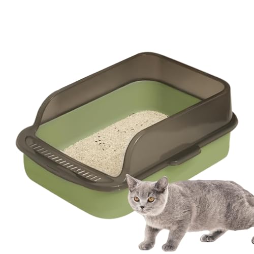 Qyljeiwred Katzentoilette mit offener Oberseite, hygienische offene Geruchskontrolle, leicht zu reinigende Kätzchentoilette, hochseitige Katzentoilette für den Innenbereich Qyljeiwred Katzentoilette mit offener Oberseite, hygienische offene Geruchskontrolle, leicht zu reinigende Kätzchentoilette, hochseitige Katzentoilette für den Innenbereich von Qyljeiwred