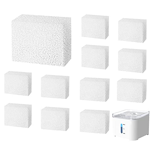 Ersatz-Schwammfilter für Haustiere, Vorfilterschwämme für 2 l Haustier-Wasserbrunnen, Katzen-Wasserschaum-Filter, Trinkwasser-Schaumfilter für Haustier, Hund, Katze, Brunnen (12) von Qzbhct