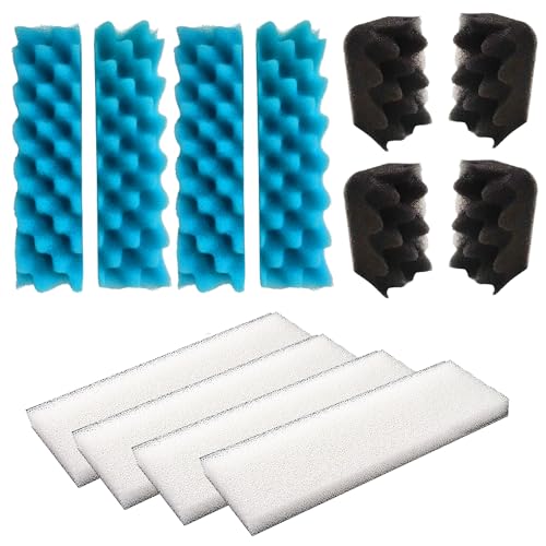 Qzbhct 12-teiliges Schaumstoff-Filter-Pad-Set, kompatibel mit Fluval 406 407 Kanisterfilter, Aquarium-Bioschwamm von Qzbhct