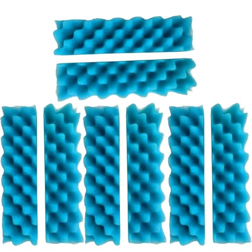 Qzbhct 8 Stück Blue Foam Max Filter kompatibel mit Fluval 406 407 Kanister Filter Aquarium Bio Schwamm Ersatz von Qzbhct