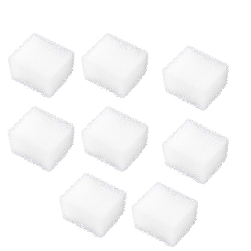 Qzbhct 9 Stück Bioschwamm für Aquarien, weiß, Schaumstoff-Filterpads, kompatibel mit Aqua Clear 20-Filtrationssystemen von Qzbhct