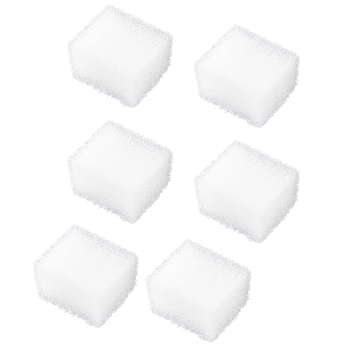 Qzbhct Aquarium-Bioschwamm, weiß, Schaumstoff-Filterpads, kompatibel mit Aqua Clear 20-Filtrationssystemen, 6 Stück von Qzbhct