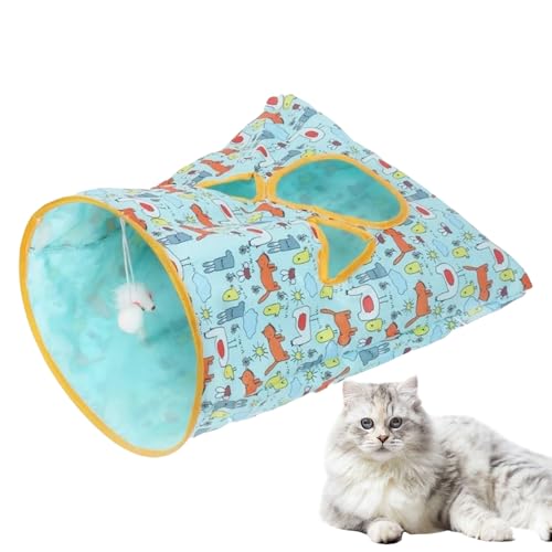 Cat Play Tunnel, Tunnel, interaktives zusammenklappbares Spielzeug, kreatives Haustier-Aktivitätsrohr, 29 x 39 x 40 cm, ideal für Indoor Home Exploration, Unterhaltung von Katzen Cat Play Tunnel, Tunnel, interaktives zusammenklappbares Spielzeug, kreatives Haustier-Aktivitätsrohr, 29 x 39 x 40 cm, ideal für Indoor Home Exploration, Unterhaltung von Katzen von Qzdtue
