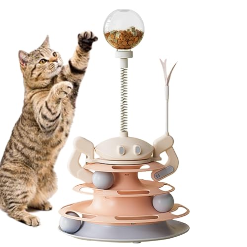Cat Toy Ball Track, Kitten Übungsspielzeug, interaktives Katzenspielzeug, stabiles Katzenspielzeug, mehrteiliges Katzenspielzeug, interaktives Kittenspielzeug, Katzenspielzeug mit Feather, Cat Toy Ball Track, Kitten Übungsspielzeug, interaktives Katzenspielzeug, stabiles Katzenspielzeug, mehrteiliges Katzenspielzeug, interaktives Kittenspielzeug, Katzenspielzeug mit Feather, von Qzdtue