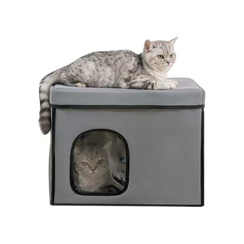 Cooling Cat House, faltbar, für Haustiere, luftdurchlässiges Shelter-Design, atmungsaktiv, komfortables Material, für Apartment, Balkon, Terrasse, Indoor, Outdoor, 61 x 33,78 x 13,78 cm Cooling Cat House, faltbar, für Haustiere, luftdurchlässiges Shelter-Design, atmungsaktiv, komfortables Material, für Apartment, Balkon, Terrasse, Indoor, Outdoor, 61 x 33,78 x 13,78 cm von Qzdtue