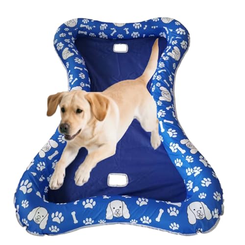 Dog Float, Pet Water Mat, Aufblasbares Swimming Bed, Tragbares Buoyant Design, Soft Rest, perfekt für Lake Adventures, Beach Trips, Bathtub Soaks, Outdoor Play, Backyard Fun, Tierfreundlicher Gebrauch von Qzdtue