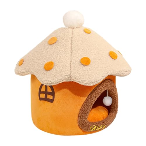 Mushroom Cat House, Cute Pet Tent, Removable Cushion Cat Cave Bed, Warm Cave Nest Sleeping Bed for Cats and Small Dogs, Cozy Puppy House for Pet Relaxation, Mushroom Cat Cave Bed Mushroom Cat House, Cute Pet Tent, Removable Cushion Cat Cave Bed, Warm Cave Nest Sleeping Bed for Cats and Small Dogs, Cozy Puppy House for Pet Relaxation, Mushroom Cat Cave Bed von Qzdtue