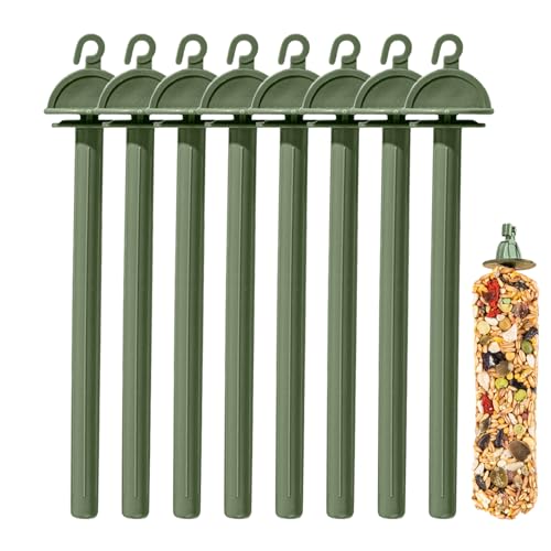 Pet Bird Cage Stand, 8 Pack Perch Set, Training & Übungssticks, 15 x 4 x 4 cm, Paw Grinding Chew Toys für Parakeets, Cockatiel, Budgies, und Lovebirds von Qzdtue