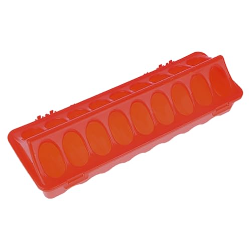 Poultry Feeder Tray, mehrere Feeding Holes, Chicken Coop, 29,9 x 9,4 x 5,6 cm, Zubehör für Quails, Tauben, Vögel, geeignet für den Innen- und Außenbereich Poultry Feeder Tray, mehrere Feeding Holes, Chicken Coop, 29,9 x 9,4 x 5,6 cm, Zubehör für Quails, Tauben, Vögel, geeignet für den Innen- und Außenbereich von Qzdtue