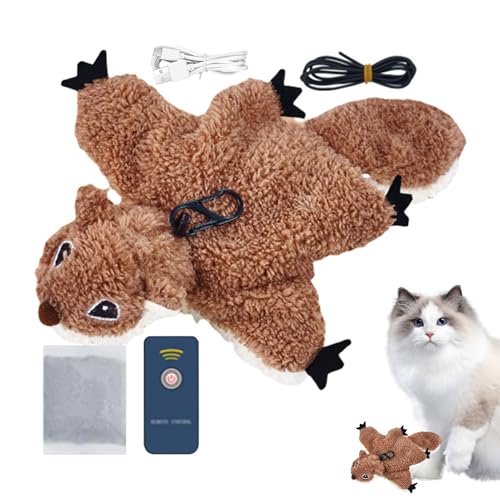 Qzdtue Catnip Flying Bird Spielzeug für Katzen, realistisch, Flapping Feather Bird Design, weich und kuschelig, interaktives Spiel-Kittenspielzeug, ideal für drinnen und draußen, für Spaß und Qzdtue Catnip Flying Bird Spielzeug für Katzen, realistisch, Flapping Feather Bird Design, weich und kuschelig, interaktives Spiel-Kittenspielzeug, ideal für drinnen und draußen, für Spaß und von Qzdtue