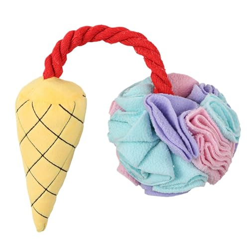 Qzdtue Dog Snuffle Ball Toy, Ice Cream Cone Dog Toy, Plush Dog Chew Toy, Interactive Pet Toy, Dog Squeaky Toy, Ice Cream Dog Chew, Portable Dog Play Toy, Chew Toy Dogs, Dog Puzzle Toy, Pet Play Ball Qzdtue Dog Snuffle Ball Toy, Ice Cream Cone Dog Toy, Plush Dog Chew Toy, Interactive Pet Toy, Dog Squeaky Toy, Ice Cream Dog Chew, Portable Dog Play Toy, Chew Toy Dogs, Dog Puzzle Toy, Pet Play Ball von Qzdtue