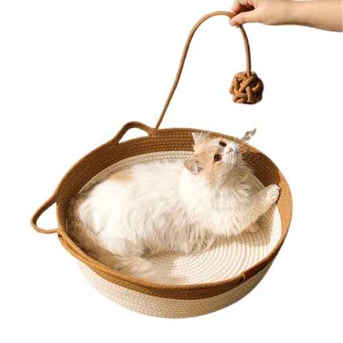 Qzdtue Katzenbett, Woven Storage Organizer mit Ohren, gepolstertes Nest mit atmungsaktiven Matten, 33,8 x 33,78 cm, ideal für Kitten, Kaninchen, kleine Haustiere, Spielzeug, Zuhause, Kinderzimmer Qzdtue Katzenbett, Woven Storage Organizer mit Ohren, gepolstertes Nest mit atmungsaktiven Matten, 33,8 x 33,78 cm, ideal für Kitten, Kaninchen, kleine Haustiere, Spielzeug, Zuhause, Kinderzimmer von Qzdtue