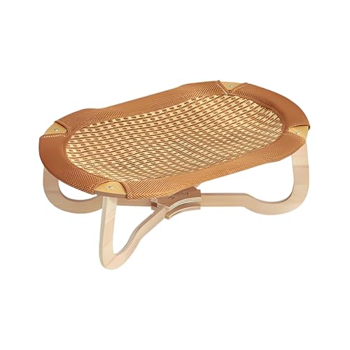 Rattan Cat Chair, Indoor Cooling Cat Hammock, 59 x 35 x 20 cm, gerautes atmungsaktives Haustierbett, Kitten Bunny Sleeping Pad, geringes Gewicht, klein bis groß, für den Innenhof Rattan Cat Chair, Indoor Cooling Cat Hammock, 59 x 35 x 20 cm, gerautes atmungsaktives Haustierbett, Kitten Bunny Sleeping Pad, geringes Gewicht, klein bis groß, für den Innenhof von Qzdtue