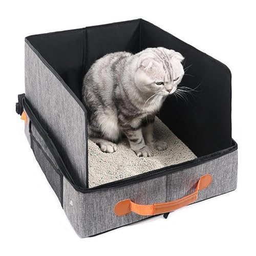 Reise-Katzenbox, faltbar, mit Deckel, harte Unterseite, Reißverschluss, tragbare Haushaltslösung für Treats Spielzeug, Indoor Corner Camping Airplane Outdoor Hotel Use Reise-Katzenbox, faltbar, mit Deckel, harte Unterseite, Reißverschluss, tragbare Haushaltslösung für Treats Spielzeug, Indoor Corner Camping Airplane Outdoor Hotel Use von Qzdtue