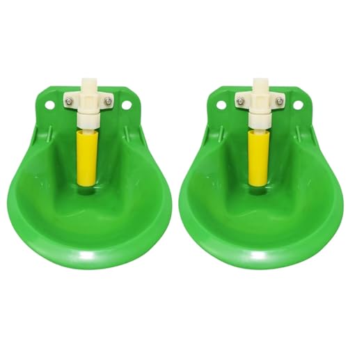 Sheep Water Feeder, 2 x automatische Wasserbehälter, 600 ml große Kapazität, langer Halt, Trinkbrunnen, eingebautes Ventil, ideal für Livestock Feeding Equipment von Qzdtue