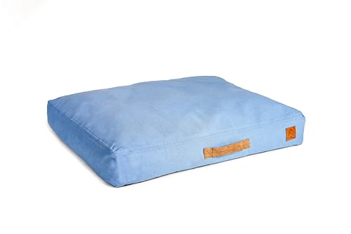 Roth & Bock - The German Pet Brand, Oeko-Tex Standard 100 zertifiziertes orthopädisches Soft Foam Hundebett, bezogen in hochwertigem wasserundurchlässigen Canvasstoff - blau, S von R B ROTH & BOCK ····· THE GERMAN PET BRAND