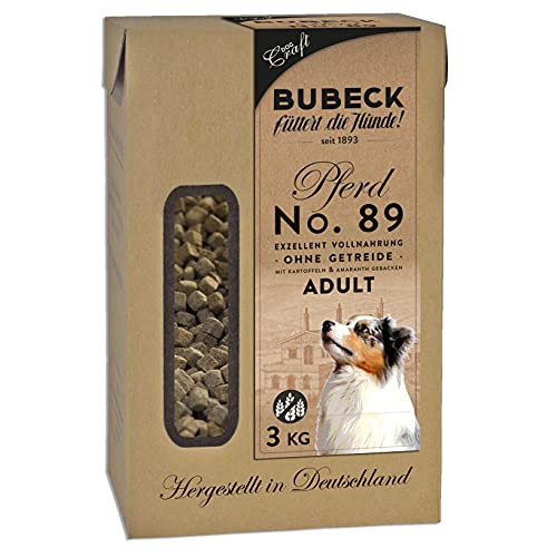Trockenfutter getreidefrei | mit Pferdefleisch von Bubeck | Vollnahrung zuckerfrei 3Kg von seit 1893 Bubeck