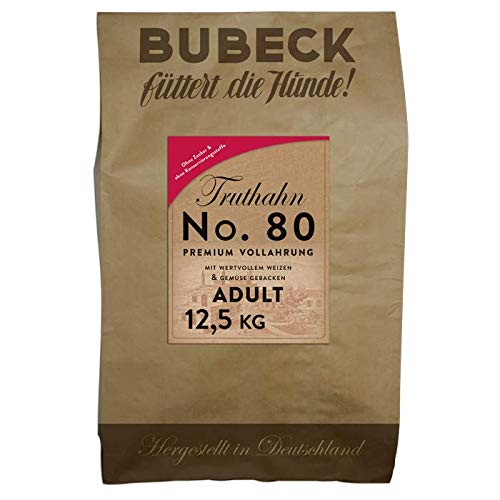 Bubeck | Hunde Trockenfutter Verschiedene Sorten | mit Lamm, Wild, Rind, Truthahn und Ente gebackenes Hundefutter | hohe Akzeptanz bei Allen Rassen (Truthahn, 12,5 Kg) Bubeck | Hunde Trockenfutter Verschiedene Sorten | mit Lamm, Wild, Rind, Truthahn und Ente gebackenes Hundefutter | hohe Akzeptanz bei Allen Rassen (Truthahn, 12,5 Kg) von seit 1893 Bubeck