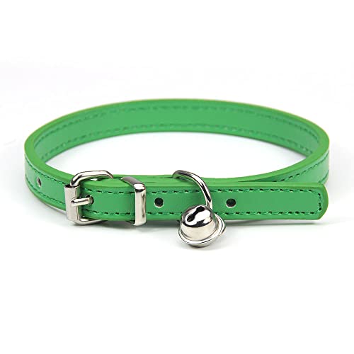 Lederleine Haustier Hundehalsband Sweet Cats Supplies Hundehalsbänder Rosa Hundehalsband Halsband Hundezubehör (Color : Green, Size : 1.0cmx30cm) von RAAMKA